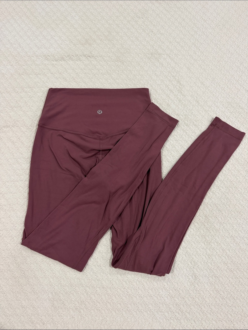 lululemon athletica Plum Yoga Leggings with Signature Logo